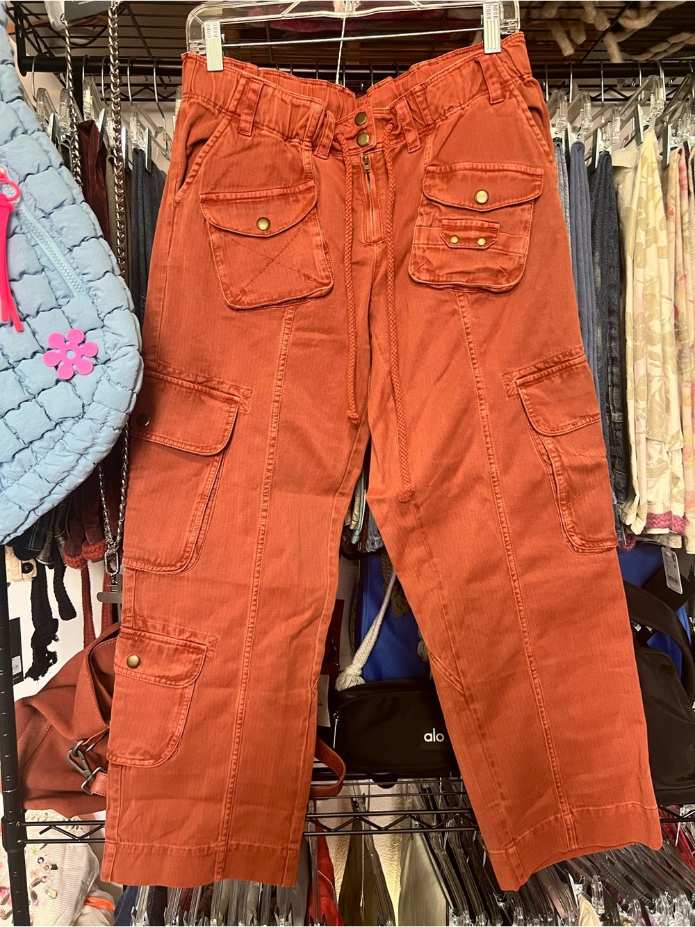 We The Free By Free People:Tahiti Cargo Pant|Cinnamon| NWT - Picture 4 of 11